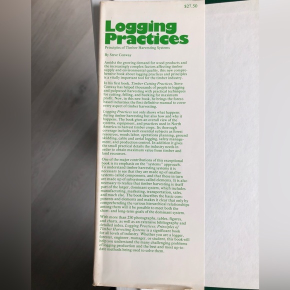 Logging Practices of Timber Harvesting Hardcover Book - Picture 3 of 16